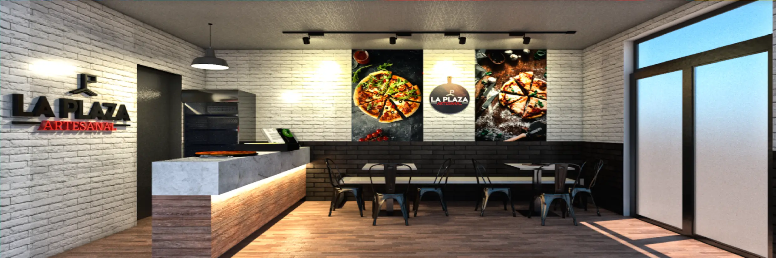 Proyecto destacado de Pizzería - Diseño interior 1 Pizzería - Proyecto 1