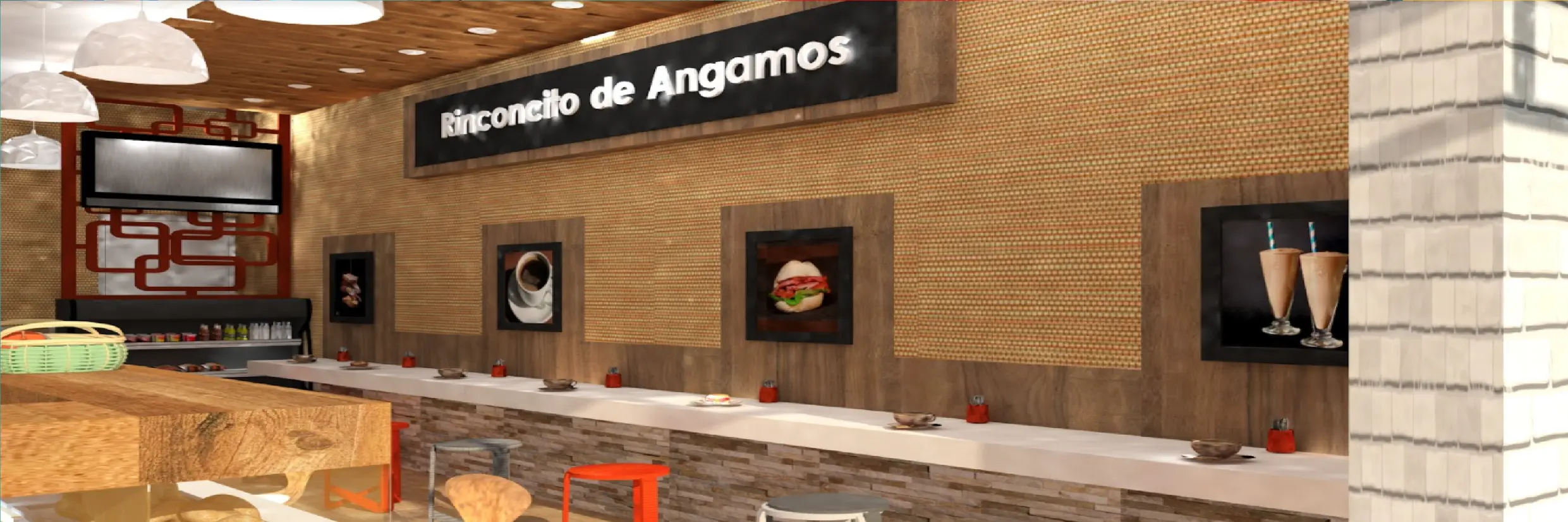 Proyecto destacado de Sanguchería - Diseño interior 1 Sanguchería - Proyecto 1