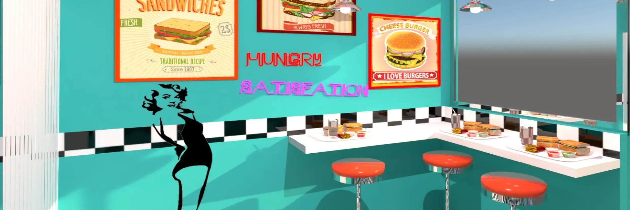 Proyecto destacado de Sanguchería - Diseño interior 2 Sanguchería - Proyecto 2