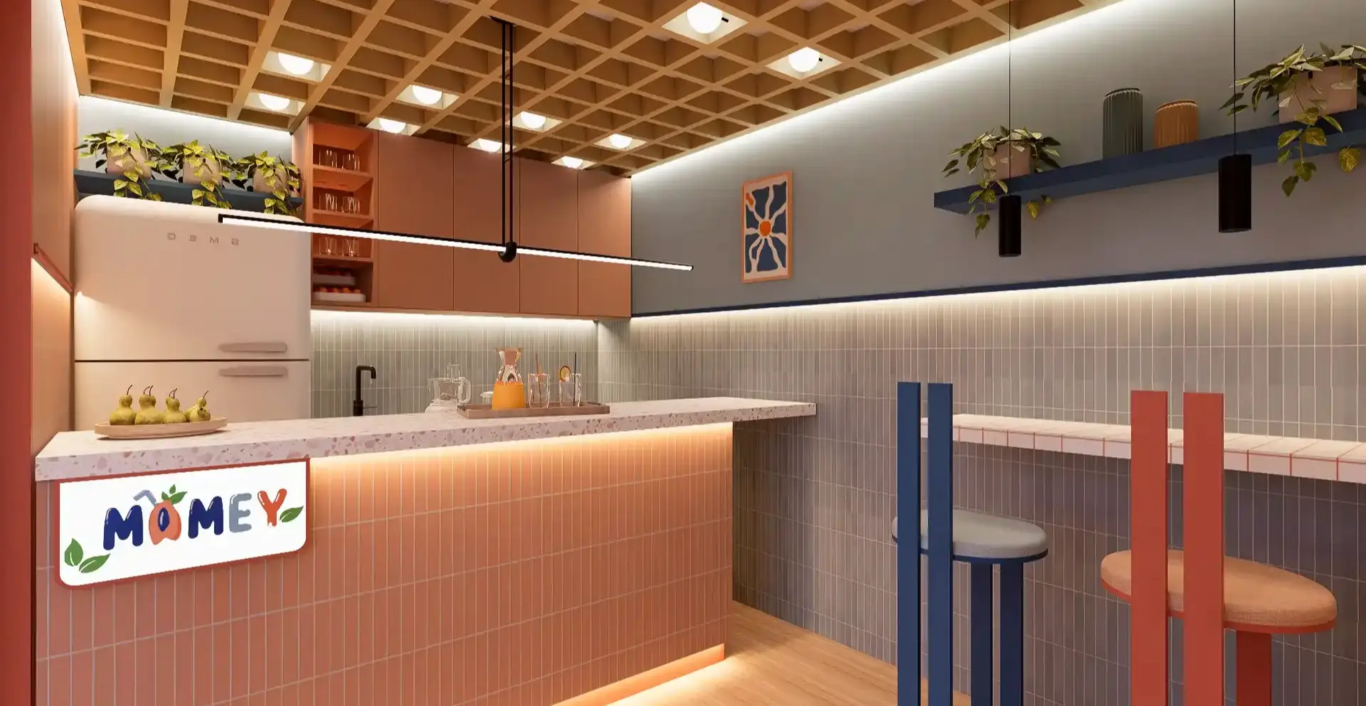 Bar con inspiración europea, donde los arcos de madera y la iluminación LED cálida aportan un ambiente acogedor y elegante. El diseño combina elementos tradicionales con detalles modernos, pensado para atraer a un público que valora el confort y la estética.